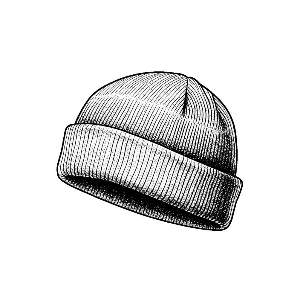 Illustration of a beanie hat